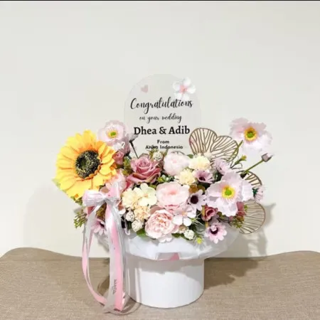 Bloom Box Akrilik Ucapan Wedding Nias Selatan